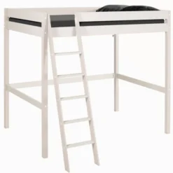 Lit Mezzanine - Bois Pin Massif - Blanc - Sommier Inclus - 140 X 200 Cm - FAUST -Repose Lit Soldes Boutique lit mezzanine bois pin massif blanc sommier inclus 140 x 200 cm faust 3770017653304 1096268