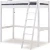 Lit Mezzanine - Bois Pin Massif - Blanc - Sommier Inclus - 90 X 190 Cm - FAUST -Repose Lit Soldes Boutique lit mezzanine bois pin massif blanc sommier inclus 90 x 190 cm faust 3770017653243 752767