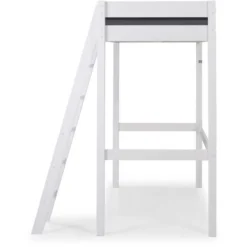 Lit Mezzanine - Bois Pin Massif - Blanc - Sommier Inclus - 90 X 190 Cm - FAUST -Repose Lit Soldes Boutique lit mezzanine bois pin massif blanc sommier inclus 90 x 190 cm faust 3770017653243 752771