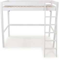 Lit Mezzanine - Bois Pin Massif - Blanc - Sommier Inclus - 90 X 190 Cm - FAUST -Repose Lit Soldes Boutique lit mezzanine bois pin massif blanc sommier inclus 90 x 190 cm faust 3770017653243 752772