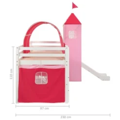 Lit Mezzanine D'enfants Avec Toboggan Et échelle Pin 208x230 Cm 2 -Repose Lit Soldes Boutique lit mezzanine d enfants avec toboggan et echelle pin 208x230 cm 3666722501989 624378