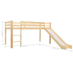 Lit Mezzanine D'enfants Avec Toboggan Et échelle Pin 90x200 Cm 3 -Repose Lit Soldes Boutique lit mezzanine d enfants avec toboggan et echelle pin 90x200 cm 3666722501941 624403