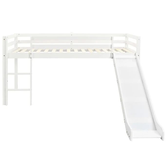Lit Mezzanine D'enfants Avec Toboggan Et échelle Pin 90x200 Cm 4 Lit Mezzanine D'enfants Avec Toboggan Et échelle Pin 90x200 Cm – Image 2