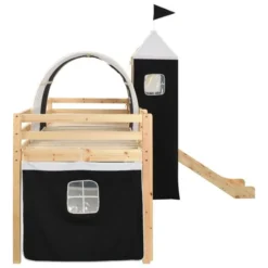 Lit Mezzanine D'enfants Avec Toboggan Et échelle Pin 90x200 Cm 2 -Repose Lit Soldes Boutique lit mezzanine d enfants avec toboggan et echelle pin 90x200 cm 3666722501972 624381