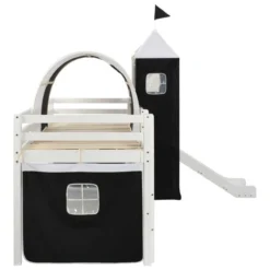 Lit Mezzanine D'enfants Avec Toboggan Et échelle Pin 97x208 Cm -Repose Lit Soldes Boutique lit mezzanine d enfants avec toboggan et echelle pin 97x208 cm 3666722501996 624368