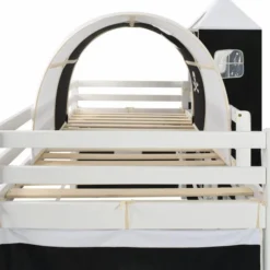 Lit Mezzanine D'enfants Avec Toboggan Et échelle Pin 97x208 Cm -Repose Lit Soldes Boutique lit mezzanine d enfants avec toboggan et echelle pin 97x208 cm 3666722501996 624369