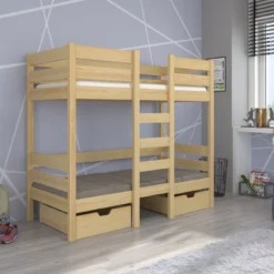 Lit Mezzanine Et Superposé 2 Couchages Avec 2 Tiroirs De Rangement Blanc 90x200 Cm Sulutia -Repose Lit Soldes Boutique lit mezzanine et superpose 2 couchages avec 2 tiroirs de rangement blanc 90x200 cm sulutia 3666722954044 1508424