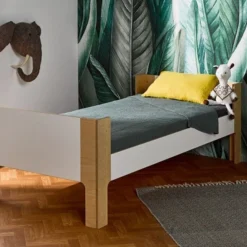 Lit Mezzanine Haut 90x190 Cm Blanc Et Bouleau Clair Natura -Repose Lit Soldes Boutique lit mezzanine haut 90x190 cm blanc et bouleau clair natura 3700429624005 654033