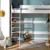 Lit Mezzanine Haut 90x190 Cm Blanc Et Hêtre Massif Clair Scandi -Repose Lit Soldes Boutique lit mezzanine haut 90x190 cm blanc et hetre massif clair scandi 3700429611883 654712
