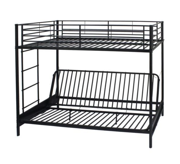 Lit Mezzanine Métal Noir Avec Banquette Convertible Klic 90x190 Et 135x190cm 3 Lit Mezzanine Métal Noir Avec Banquette Convertible Klic 90x190 Et 135x190cm