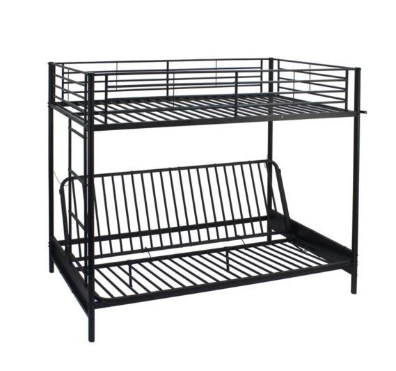 Lit Mezzanine Métal Noir Avec Banquette Convertible Klic 90x190 Et 135x190cm 5 Lit Mezzanine Métal Noir Avec Banquette Convertible Klic 90x190 Et 135x190cm – Image 3