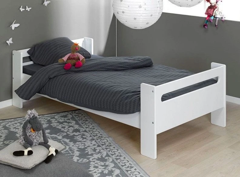 Lit Mezzanine Mi-hauteur 90x190 Cm Bois Blanc London 5 Lit Mezzanine Mi-hauteur 90x190 Cm Bois Blanc London – Image 3