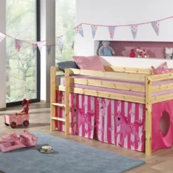 Repose Lit Soldes Boutique -Repose Lit Soldes Boutique lit mezzanine pin massif clair et tente licorne pino 90x200 cm 270394