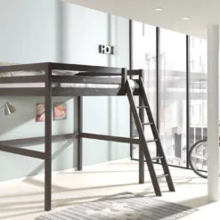 Lit Mezzanine Pin Massif Taupe Pino 140x200 Cm -Repose Lit Soldes Boutique lit mezzanine pin massif taupe pino 140x200 cm 5420070226769 200717