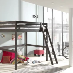 Lit Mezzanine Pin Massif Taupe Pino 140x200 Cm -Repose Lit Soldes Boutique lit mezzanine pin massif taupe pino 140x200 cm 5420070226769 269431