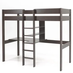 Lit Mezzanine Pin Massif Taupe Pino 90x200 Cm 3