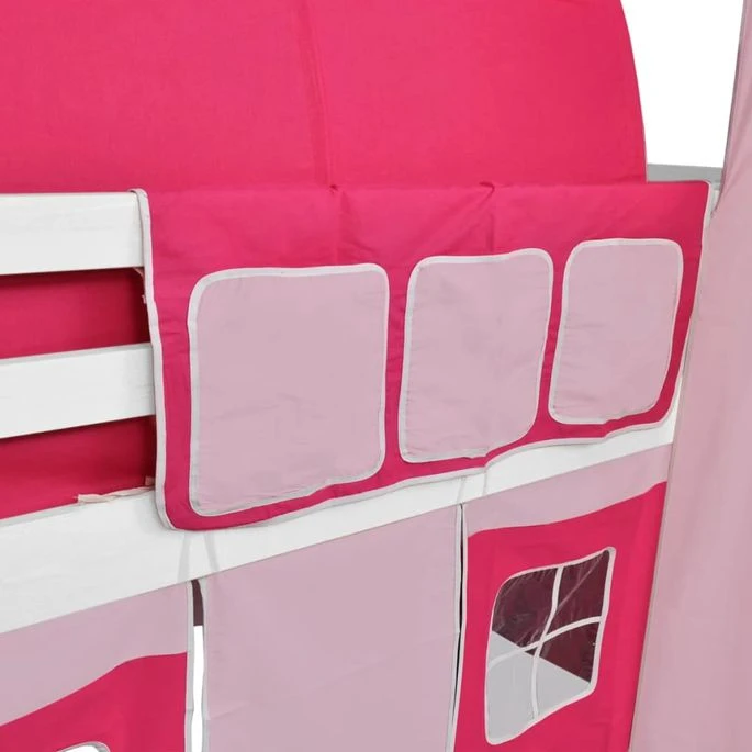 Lit Mezzanine Pour Enfants Avec Toboggan Et échelle Bois Rose 7 Lit Mezzanine Pour Enfants Avec Toboggan Et échelle Bois Rose – Image 5