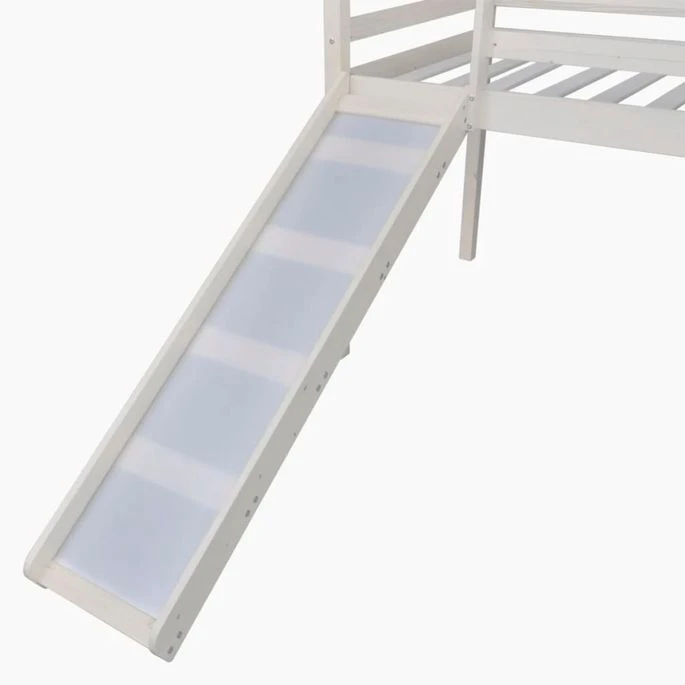 Lit Mezzanine Pour Enfants Avec Toboggan Et échelle Bois Rose 11 Lit Mezzanine Pour Enfants Avec Toboggan Et échelle Bois Rose – Image 9