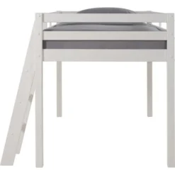 Lit Mi-hauteur Enfant- Bois Pin Massif - Blanc - Sommier Inclus - 90 X 190 Cm - PINKIE -Repose Lit Soldes Boutique lit mi hauteur enfant bois pin massif blanc sommier inclus 90 x 190 cm pinkie 3770017653168 759333