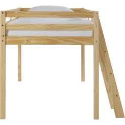 Lit Mi-hauteur Enfant- Bois Pin Massif - Naturel - Sommier Inclus - 90 X 190 Cm - PINKIE -Repose Lit Soldes Boutique lit mi hauteur enfant bois pin massif naturel sommier inclus 90 x 190 cm pinkie 3770017653458 759339