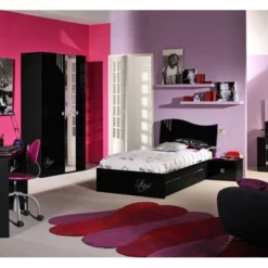 Lit Noir Laqué Strass -Repose Lit Soldes Boutique lit noir laque strass 3102000068763 20804