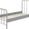 Lit Simple Métal Gris Mat Bronx 90x200 Cm