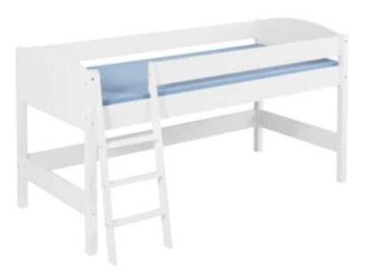 Lit Surélevé Blanc Laqué Rideau Bob Le Bricoleur IDA 4106 7 Lit Surélevé Blanc Laqué Rideau Bob Le Bricoleur IDA 4106 – Image 5