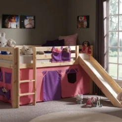 Lit Toboggan 90x200 Cm Avec Tente Bella Pin Massif Clair Pino -Repose Lit Soldes Boutique lit toboggan 90x200 cm avec tente bella pin massif clair pino 5420070212854 697156