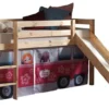 Lit Toboggan 90x200 Cm Avec Tente Bus Princesse Pin Massif Clair Pino