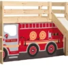 Lit Toboggan 90x200 Cm Avec Tente Camion Pompier Pin Massif Clair Pino -Repose Lit Soldes Boutique lit toboggan 90x200 cm avec tente camion pompier pin massif clair pino 5420070236607 709279
