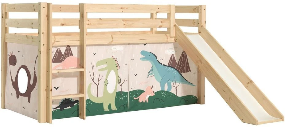 Lit Toboggan 90x200 Cm Avec Tente Dinosaure Pin Massif Clair Pino 3 Lit Toboggan 90x200 Cm Avec Tente Dinosaure Pin Massif Clair Pino