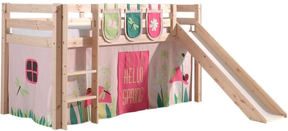 Lit Toboggan 90x200 Cm Avec Tente Et 3 Pochettes Printemps Pin Massif Clair Pino 3 Lit Toboggan 90x200 Cm Avec Tente Et 3 Pochettes Printemps Pin Massif Clair Pino