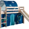 Lit Toboggan 90x200 Cm Avec Tente Et Tunnel Astra Pin Massif Clair Pino