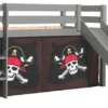 Lit Toboggan 90x200 Cm Avec Tente Pirate Marron Pin Massif Gris Pino -Repose Lit Soldes Boutique lit toboggan 90x200 cm avec tente pirate marron pin massif gris pino 5420070236683 712470