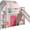 Lit Toboggan 90x200 Cm Avec Tente Tunnel Et 3 Pochettes Printemps Pin Massif Blanc Pino -Repose Lit Soldes Boutique lit toboggan 90x200 cm avec tente tunnel et 3 pochettes printemps pin massif blanc pino 5420070227988 712318