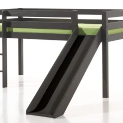 Lit Toboggan Pin Massif Taupe Pinie 90x200 Cm