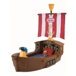 LITTLE TIKES - Lit Enfant Bateau De Pirate 177 X 102 X 89 Cm - Matelas Inclus