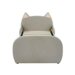 Lit Enfant Chat Avec Sommier Contemporain En Contreplaqué Et Bois Massif Gris - L 90 X L190 Cm -Repose Lit Soldes Boutique meow lit enfant chat avec sommier contemporain en contreplaque et bois massif gris l 90 x l190 cm 3584175776122 454225