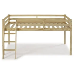 OUNA Lit Mezzanine Enfant Contemporain En Bois Pin Massif Verni Naturel - L 90 X L 190 Cm -Repose Lit Soldes Boutique ouna lit mezzanine enfant contemporain en bois pin massif verni naturel l 90 x l 190 cm 3428156003848 453438