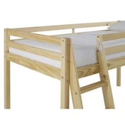 OUNA Lit Mezzanine Enfant Contemporain En Bois Pin Massif Verni Naturel - L 90 X L 190 Cm -Repose Lit Soldes Boutique ouna lit mezzanine enfant contemporain en bois pin massif verni naturel l 90 x l 190 cm 3428156003848 453440