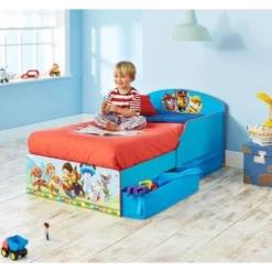 PAT PATROUILLE Lit Enfant En Bois Avec Tiroirs De Rangement 70 * 140 Cm - Worlds Apart