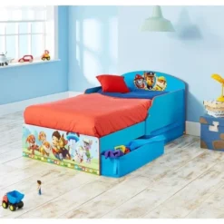 PAT PATROUILLE Lit Enfant En Bois Avec Tiroirs De Rangement 70 * 140 Cm - Worlds Apart -Repose Lit Soldes Boutique pat patrouille lit enfant en bois avec tiroirs de rangement 70 140 cm worlds apart 5013138662083 487026