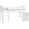 STEENS Lit Mi-hauteur Enfant - MDF Laqué Blanc - L90 X L200 Cm - ALBA -Repose Lit Soldes Boutique steens lit mi hauteur enfant mdf laque blanc l90 x l200 cm alba 5707252078201 784863