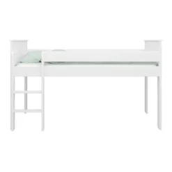 STEENS Lit Mi-hauteur Enfant - MDF Laqué Blanc - L90 X L200 Cm - ALBA -Repose Lit Soldes Boutique steens lit mi hauteur enfant mdf laque blanc l90 x l200 cm alba 5707252078201 784864