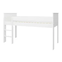 STEENS Lit Mi-hauteur Enfant - MDF Laqué Blanc - L90 X L200 Cm - ALBA -Repose Lit Soldes Boutique steens lit mi hauteur enfant mdf laque blanc l90 x l200 cm alba 5707252078201 784865