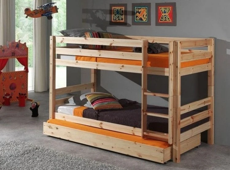 Tiroir De Lit 90x195 Cm Pin Massif Clair Pino 4 Tiroir De Lit 90x195 Cm Pin Massif Clair Pino – Image 2