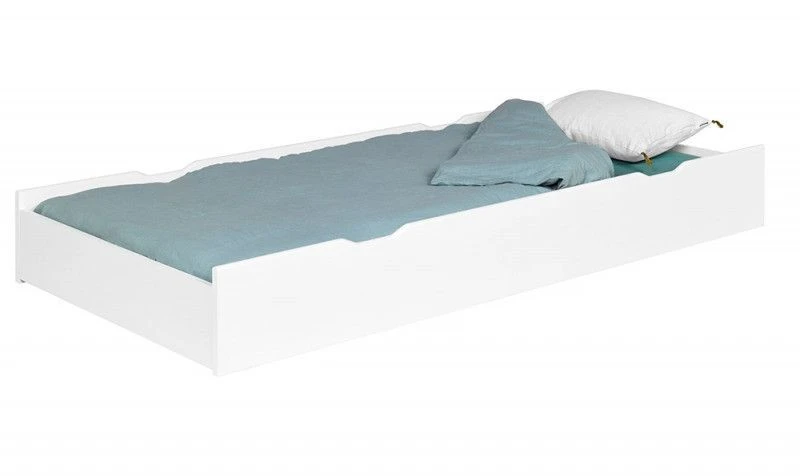 Tiroir De Lit 90x200 Cm Pin Massif Blanc Melbourne 4 Tiroir De Lit 90x200 Cm Pin Massif Blanc Melbourne – Image 3