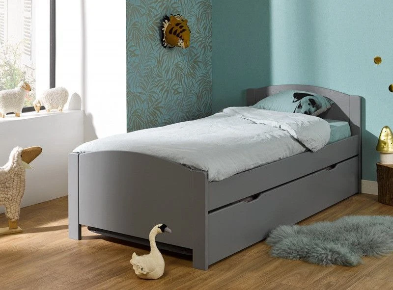 Tiroir De Lit 90x200 Cm Pin Massif Gris Melbourne 6 Tiroir De Lit 90x200 Cm Pin Massif Gris Melbourne – Image 4