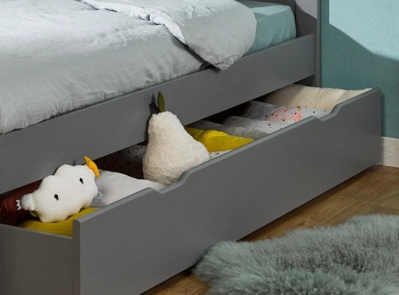 Tiroir De Lit 90x200 Cm Pin Massif Gris Melbourne 8 Tiroir De Lit 90x200 Cm Pin Massif Gris Melbourne – Image 6