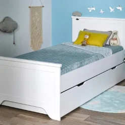 Tiroir De Lit Bois Blanc 90x190 Cm Home Kid -Repose Lit Soldes Boutique tiroir de lit bois blanc 90x190 cm home kid 3700429606438 216186